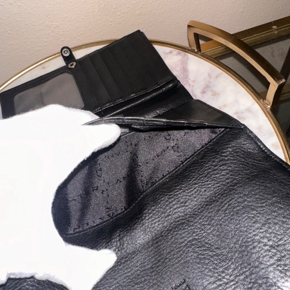 Vintage Lancaster Paris Modele Depose Black Leather Clutch Wallet - Picture 10 of 12